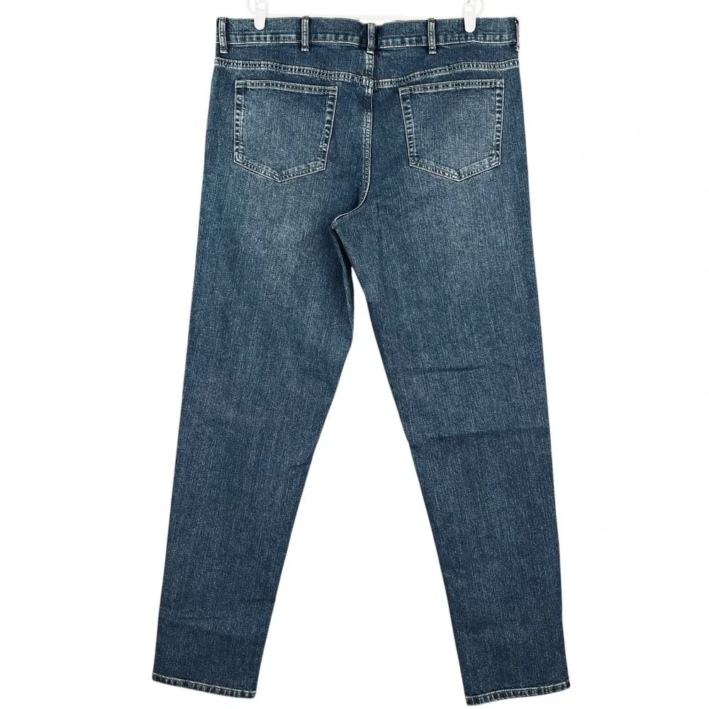 NWT Sonoma Men The Every Day Blue Denim Jeans 42x36 Regular Straight-Leg Stretch